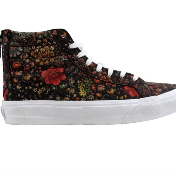 Vans Black and Red Sk8-Hi Sneakers - Picture 1 of 9